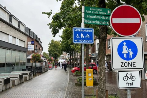 Radfahren in der Fußgängerzone jetzt erlaubt