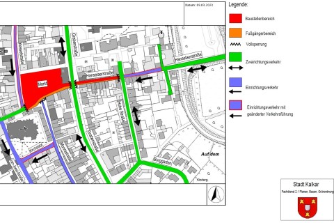 Änderung der Verkehrsführung Innenstadt Kalkar ab dem 20.03.2023